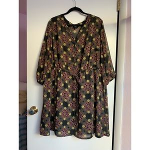 Mossimo boho print mini swing dress